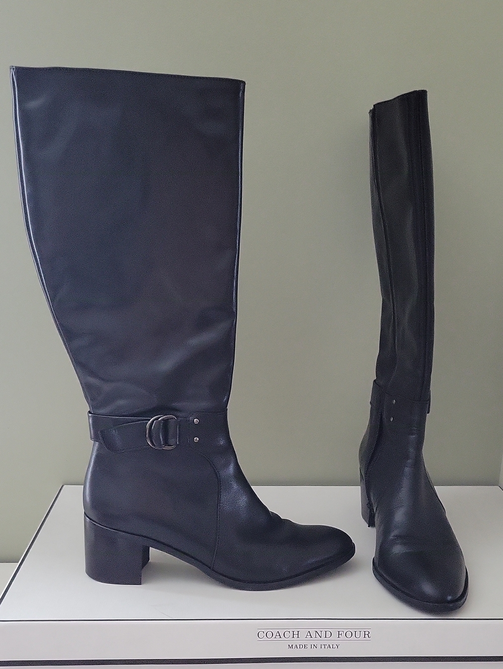 Coach and Four Italian Boots. Knee High size 9. EUC